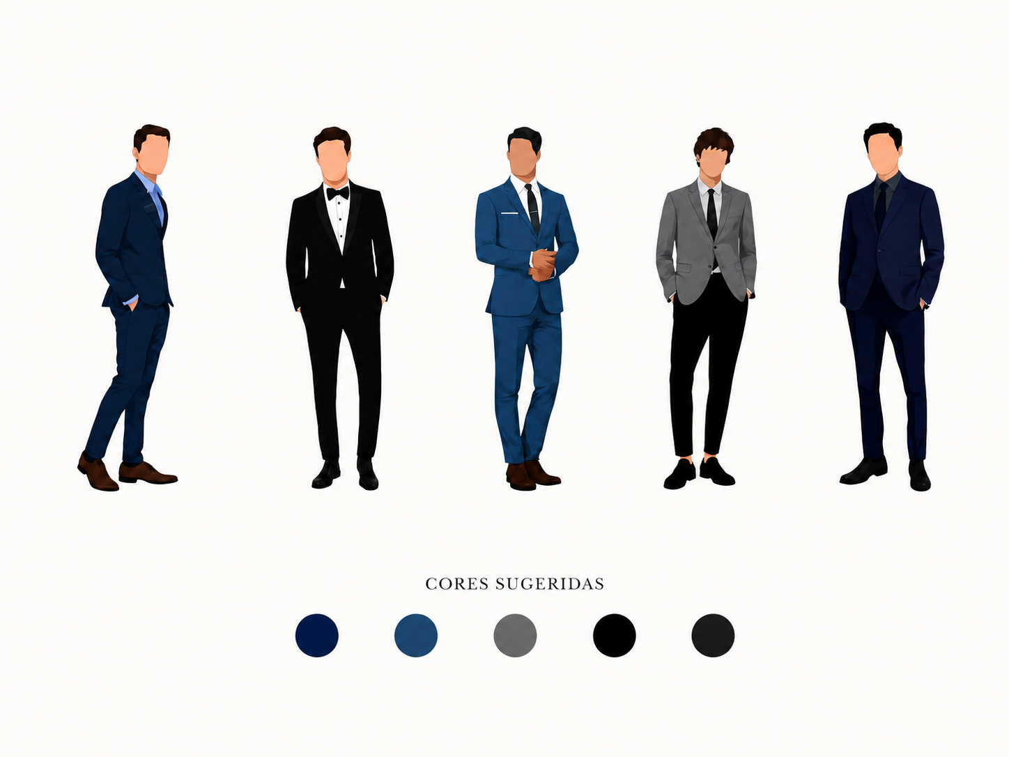 Sugestão de trajes masculinos